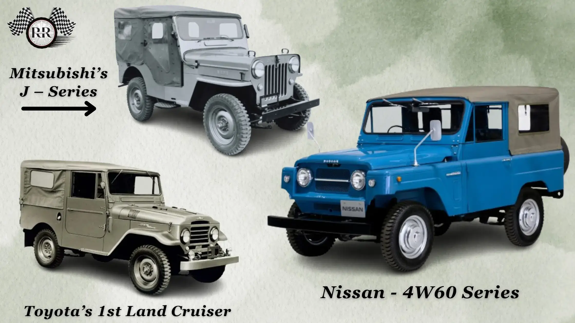 Mitsubishi’s J – Series, Nissan - 4W60 Series & Toyota’s 1st Land Cruiser